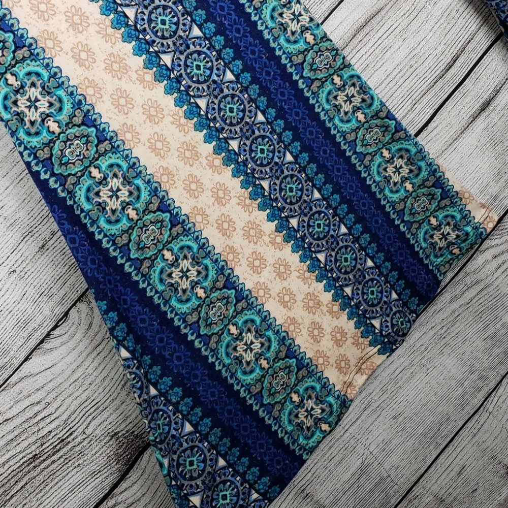 NWOT Boho Stripe Bell Bottom Flare Pants - Picture 3 of 4